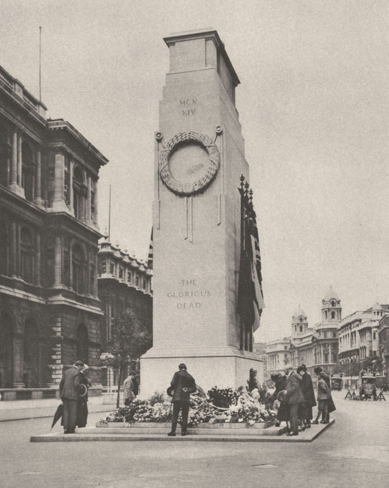 LONDON. England's Greatest memorial. The empty tomb in Whitehall 1926 print